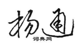 駱恆光楊通草書個性簽名怎么寫