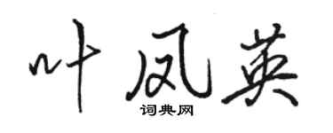 駱恆光葉鳳英行書個性簽名怎么寫