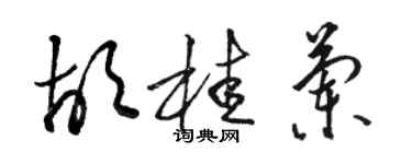 駱恆光胡桂蘭草書個性簽名怎么寫