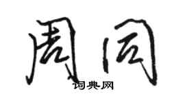 駱恆光周同行書個性簽名怎么寫