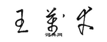 駱恆光王萬幸草書個性簽名怎么寫