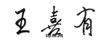 駱恆光王喜有行書個性簽名怎么寫