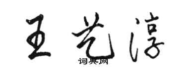 駱恆光王藝淳行書個性簽名怎么寫