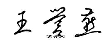 梁錦英王營燕草書個性簽名怎么寫