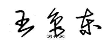 朱錫榮王魯東草書個性簽名怎么寫