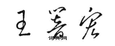 駱恆光王響宏草書個性簽名怎么寫