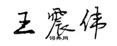 曾慶福王震偉行書個性簽名怎么寫