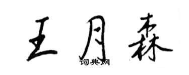 王正良王月森行書個性簽名怎么寫