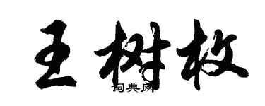 胡問遂王樹枚行書個性簽名怎么寫