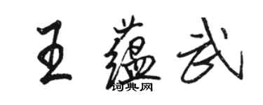 駱恆光王蘊武行書個性簽名怎么寫