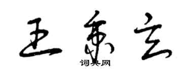 曾慶福王秉玄草書個性簽名怎么寫