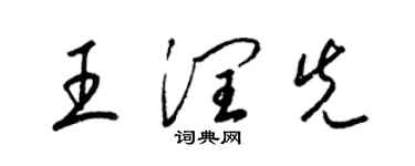 梁錦英王潤先草書個性簽名怎么寫