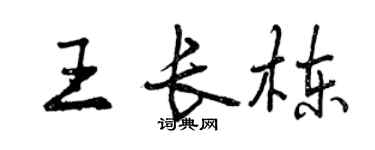 曾慶福王長棟行書個性簽名怎么寫