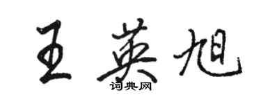 駱恆光王英旭行書個性簽名怎么寫