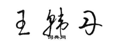 駱恆光王韓丹草書個性簽名怎么寫