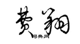 曾慶福費翔草書個性簽名怎么寫