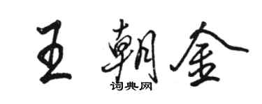 駱恆光王朝金行書個性簽名怎么寫