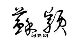 曾慶福蘇穎草書個性簽名怎么寫