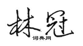 駱恆光林冠行書個性簽名怎么寫