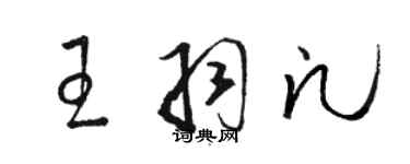 駱恆光王羽凡草書個性簽名怎么寫