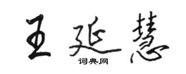 駱恆光王延慧行書個性簽名怎么寫