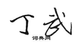 駱恆光丁武行書個性簽名怎么寫