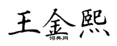 丁謙王金熙楷書個性簽名怎么寫