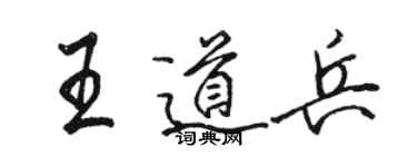 駱恆光王道兵行書個性簽名怎么寫