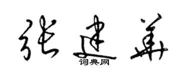 梁錦英張建華草書個性簽名怎么寫