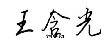 王正良王含光行書個性簽名怎么寫