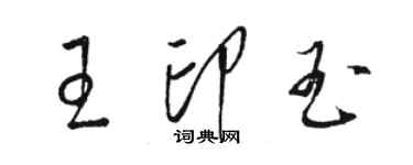 駱恆光王印玉草書個性簽名怎么寫