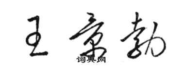 駱恆光王景勃草書個性簽名怎么寫