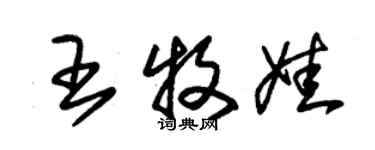 朱錫榮王牧娃草書個性簽名怎么寫