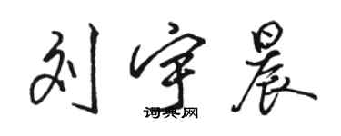 駱恆光劉宇晨行書個性簽名怎么寫