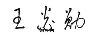 駱恆光王炎勛草書個性簽名怎么寫