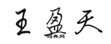 駱恆光王盈天行書個性簽名怎么寫