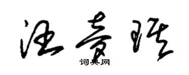 朱錫榮汪夢琪草書個性簽名怎么寫