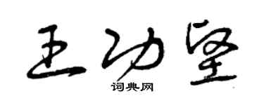 曾慶福王功堅草書個性簽名怎么寫