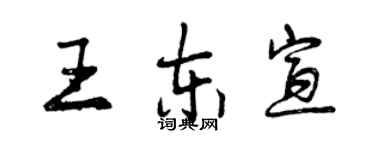 曾慶福王東宣行書個性簽名怎么寫
