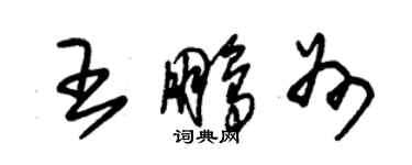 朱錫榮王鵬州草書個性簽名怎么寫