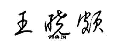 梁錦英王曉頗草書個性簽名怎么寫