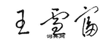 駱恆光王雪富草書個性簽名怎么寫