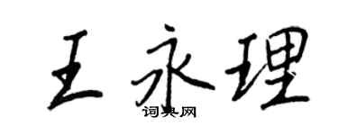 王正良王永理行書個性簽名怎么寫