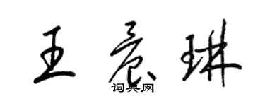 梁錦英王晨琳草書個性簽名怎么寫