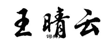 胡問遂王晴雲行書個性簽名怎么寫