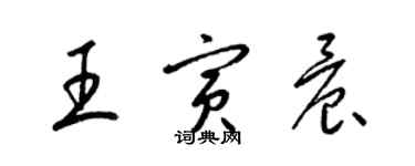 梁錦英王寅晨草書個性簽名怎么寫