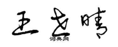 曾慶福王世晴草書個性簽名怎么寫