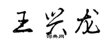 曾慶福王興龍行書個性簽名怎么寫