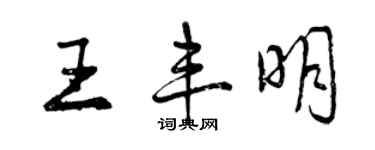 曾慶福王豐明行書個性簽名怎么寫