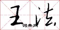 王法怎么寫好看